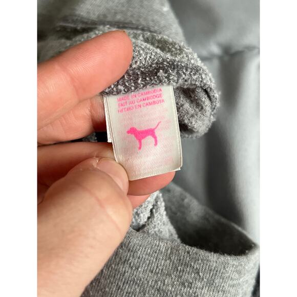 VTG VS PINK cropped grey sweats 60% cotton 40%‎ polyester size small - Picture 5 of 6